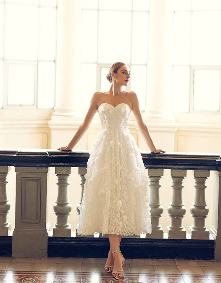 Gowns / Ballgowns | All Dresses<Bariano ADELA SWEETHEART PETAL MIDI B41D01S