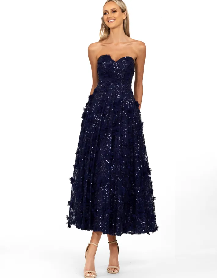 Gowns / Ballgowns | All Dresses<Bariano ADELA SWEETHEART PETAL MIDI B41D01S