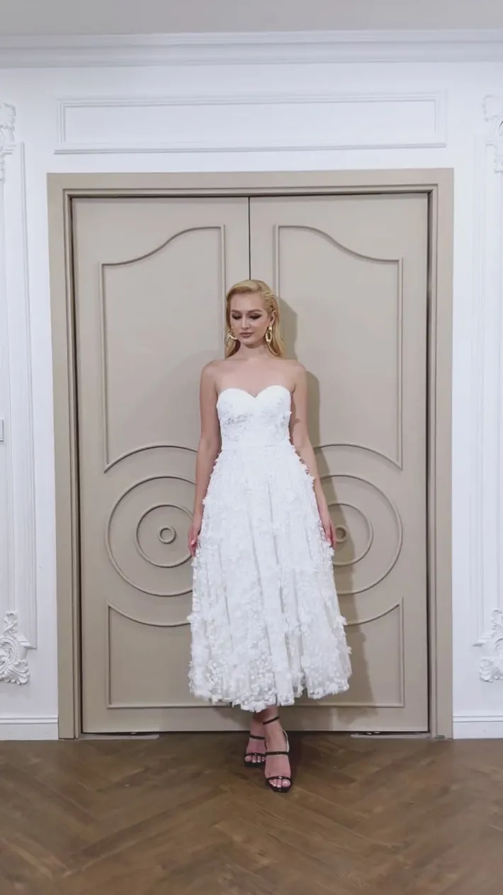 Gowns / Ballgowns | All Dresses<Bariano ADELA SWEETHEART PETAL MIDI B41D01S