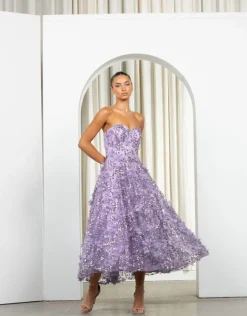 Gowns / Ballgowns | All Dresses<Bariano ADELA SWEETHEART PETAL MIDI B41D01S