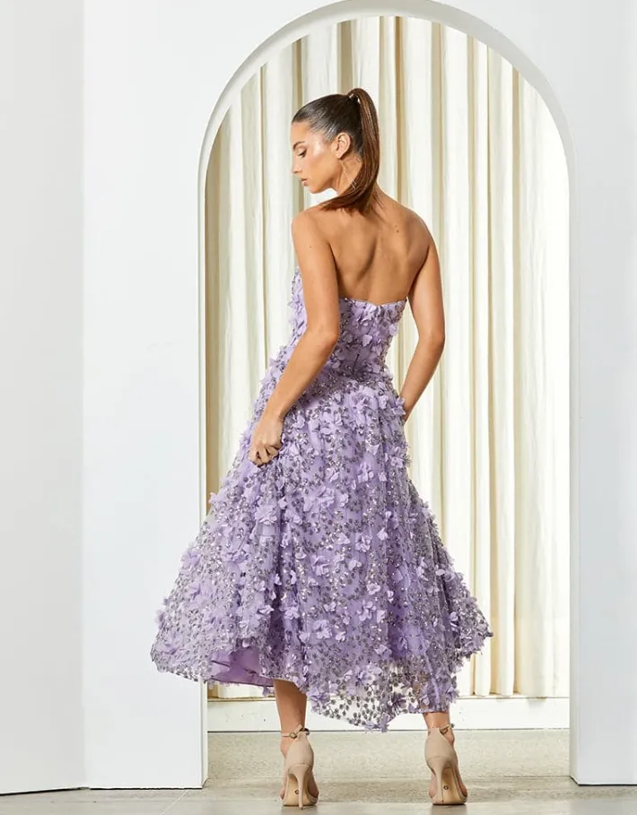 Gowns / Ballgowns | All Dresses<Bariano ADELA SWEETHEART PETAL MIDI B41D01S