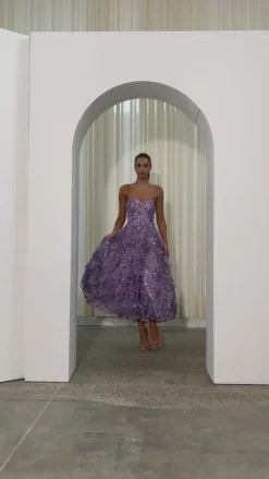 Gowns / Ballgowns | All Dresses<Bariano ADELA SWEETHEART PETAL MIDI B41D01S