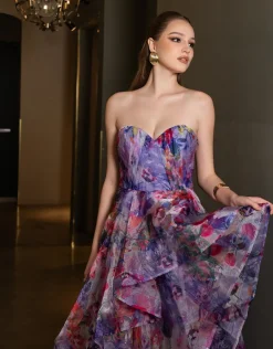 Maxi Dresses | All Dresses<Bariano ADELAIDE STRAPLESS HI LO GOWN B71D16HL