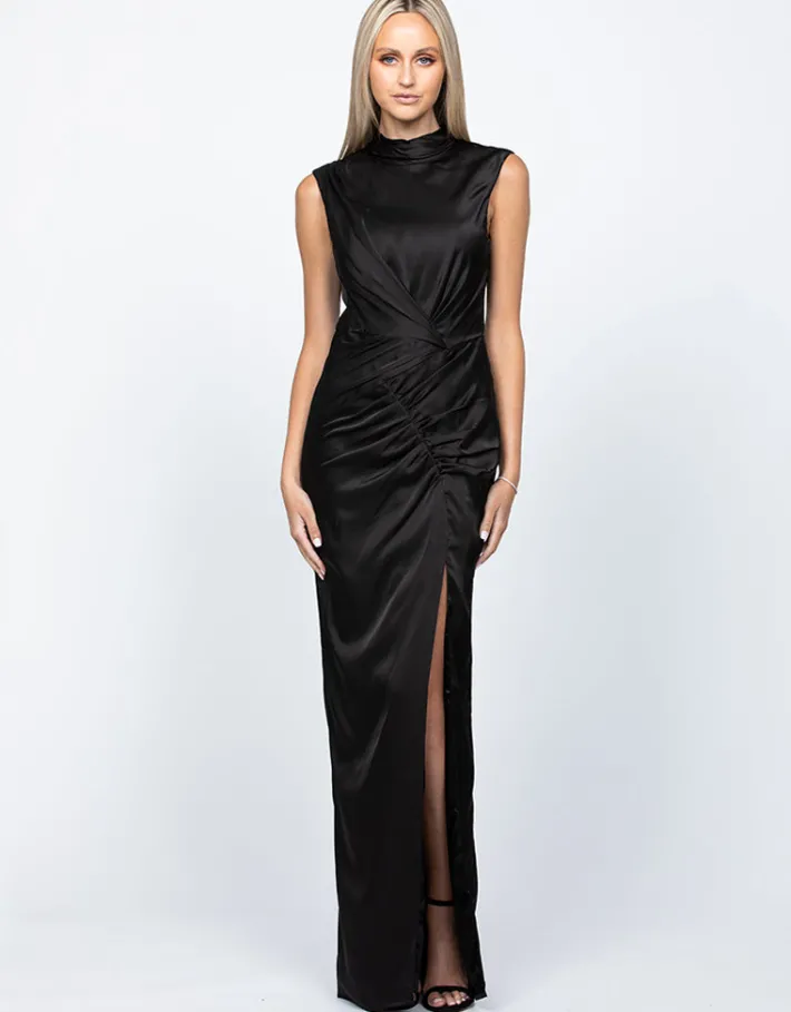 Maxi Dresses | All Dresses<Bariano AINSLEE HIGH NECK DRAPED GOWN B60D06L