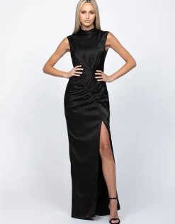 Maxi Dresses | All Dresses<Bariano AINSLEE HIGH NECK DRAPED GOWN B60D06L