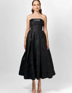 Midi Dresses | All Dresses<Bariano ALANNA JACQUARD A LINE MIDI B75D04S