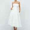 Midi Dresses<Bariano ALAYAH STRAPLESS MIDI B75D92L WHITE