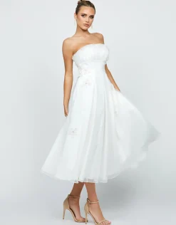 Midi Dresses<Bariano ALAYAH STRAPLESS MIDI B75D92L WHITE