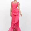 Formal / Prom Dresses | Maxi Dresses<Bariano ALEXIS RUFFLE FISHTAIL HI LO GOWN B71D12HL