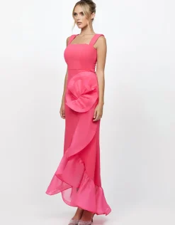 Formal / Prom Dresses | Maxi Dresses<Bariano ALEXIS RUFFLE FISHTAIL HI LO GOWN B71D12HL