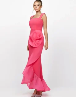Formal / Prom Dresses | Maxi Dresses<Bariano ALEXIS RUFFLE FISHTAIL HI LO GOWN B71D12HL