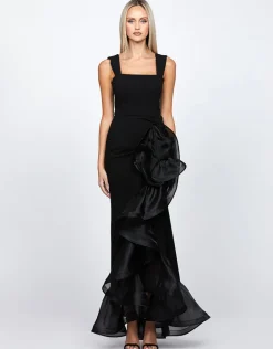 Formal / Prom Dresses | Maxi Dresses<Bariano ALEXIS RUFFLE FISHTAIL HI LO GOWN B71D12HL
