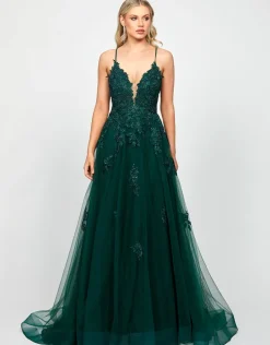 Formal / Prom Dresses | Gowns / Ballgowns<Bariano ALIE PLUNGING BALL GOWN B73D84L DARK GREEN