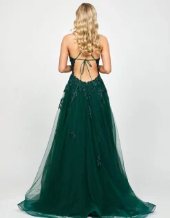 Formal / Prom Dresses | Gowns / Ballgowns<Bariano ALIE PLUNGING BALL GOWN B73D84L DARK GREEN