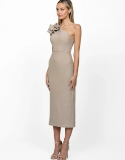 Midi Dresses | All Dresses<Bariano ALITA FLORAL SHOULDER MIDI BL63D18S
