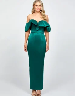 Formal / Prom Dresses | Maxi Dresses<Bariano ALLYANA RUFFLE SHOULDER MAXI BL73D05L