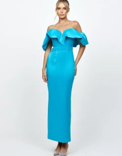 Formal / Prom Dresses | Maxi Dresses<Bariano ALLYANA RUFFLE SHOULDER MAXI BL73D05L