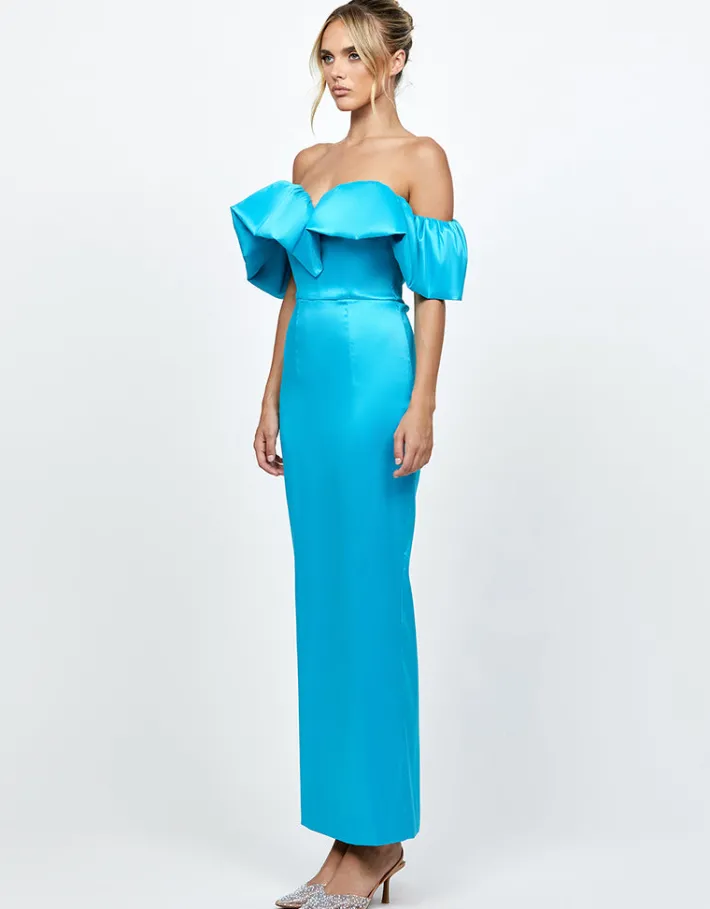 Formal / Prom Dresses | Maxi Dresses<Bariano ALLYANA RUFFLE SHOULDER MAXI BL73D05L