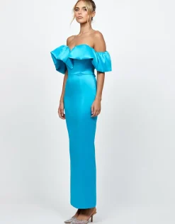 Formal / Prom Dresses | Maxi Dresses<Bariano ALLYANA RUFFLE SHOULDER MAXI BL73D05L