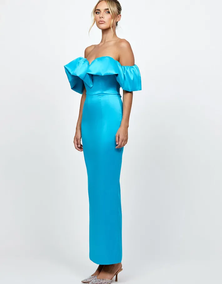 Formal / Prom Dresses | Maxi Dresses<Bariano ALLYANA RUFFLE SHOULDER MAXI BL73D05L