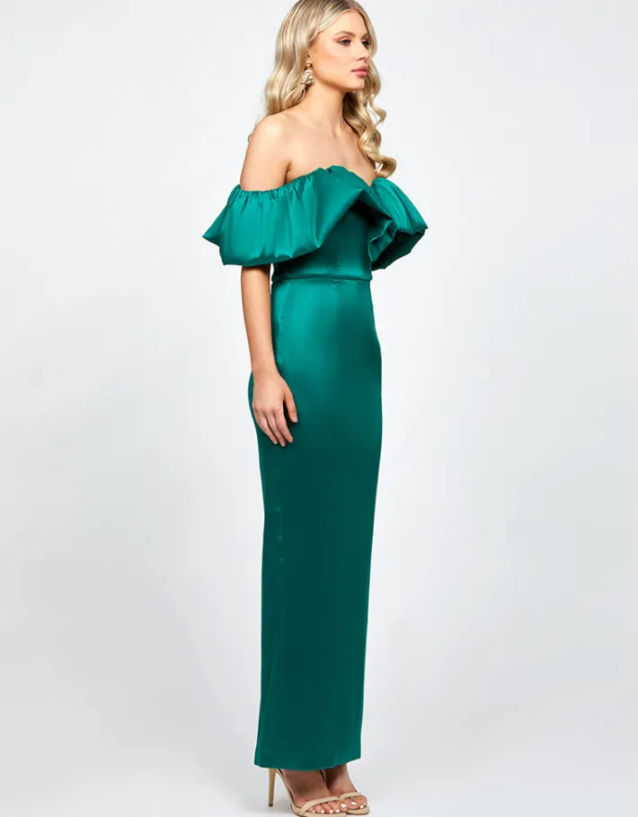 Formal / Prom Dresses | Maxi Dresses<Bariano ALLYANA RUFFLE SHOULDER MAXI BL73D05L