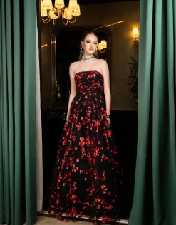 Formal / Prom Dresses | Gowns / Ballgowns<Bariano ANASTASIA STRAPLESS BALL GOWN B64D22L BLACK/RED
