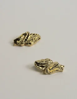 Jewellery<Bariano ARIES TEXTURED STUD EARRINGS GOLD