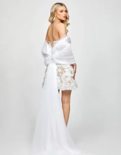 Mini Dresses | All Dresses<Bariano AZARIA 3D FLORAL MINI B73D51S WHITE/NUDE
