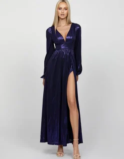Gowns / Ballgowns | All Dresses<Bariano BILLY BLOUSON SLEEVE DRAPED MAXI BL60D12L