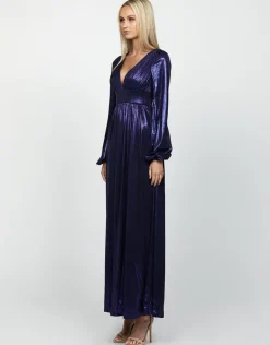 Gowns / Ballgowns | All Dresses<Bariano BILLY BLOUSON SLEEVE DRAPED MAXI BL60D12L
