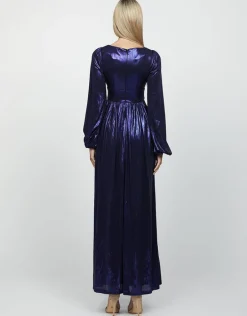 Gowns / Ballgowns | All Dresses<Bariano BILLY BLOUSON SLEEVE DRAPED MAXI BL60D12L
