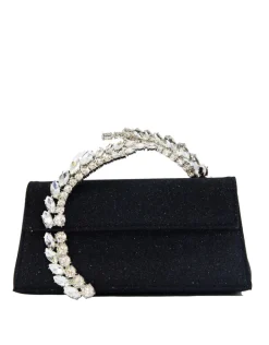 Clutches<Bariano SPARKLE CRYSTAL HANDBAG B74BG13 BLACK