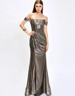 Maxi Dresses<Bariano BRIDIE CORSET DRAPE GOWN B75D21L GOLD
