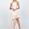 All Dresses | Maxi Dresses<Bariano BRIELLA CASCADING FRILL HI LO GOWN B71D08HL PASTEL PEACH