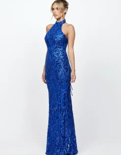 Maxi Dresses | All Dresses<Bariano CALISTA HALTER GOWN B73D02L COBALT