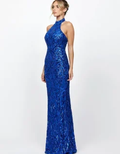 Maxi Dresses | All Dresses<Bariano CALISTA HALTER GOWN B73D02L COBALT