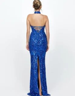 Maxi Dresses | All Dresses<Bariano CALISTA HALTER GOWN B73D02L COBALT