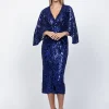 Midi Dresses | All Dresses<Bariano CAMARI CAPE MIDI B60D13S INDIGO
