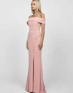 All Dresses<Bariano CANDLELIGHT OFF SHOULDER GOWN B55D16LT BLUSH