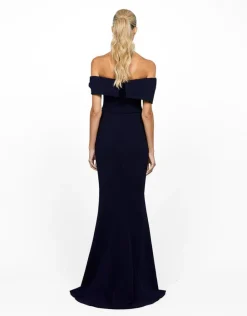 Formal / Prom Dresses | Gowns / Ballgowns<Bariano CANDLELIGHT OFF SHOULDER GOWN B55D16LT NAVY