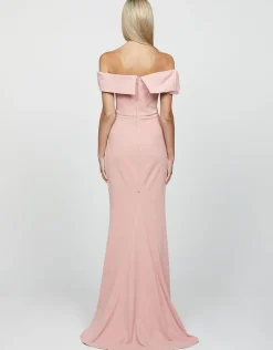 All Dresses<Bariano CANDLELIGHT OFF SHOULDER GOWN B55D16LT BLUSH