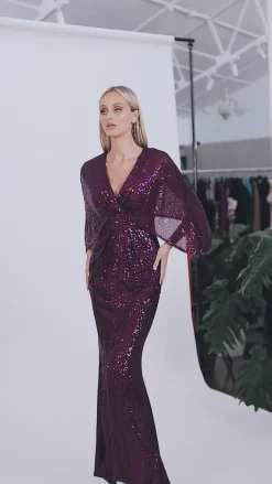 Gowns / Ballgowns | Maxi Dresses<Bariano CAPE GOWN B47D28L