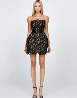 Mini Dresses | All Dresses<Bariano CARDY STRAPLESS OFF BODY MINI BL68D43S BLACK/NUDE