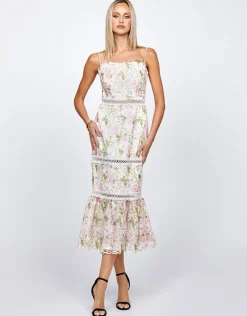 Midi Dresses | All Dresses<Bariano CASSIA FLOUNCE MIDI BL71D11S FLORAL MULTI