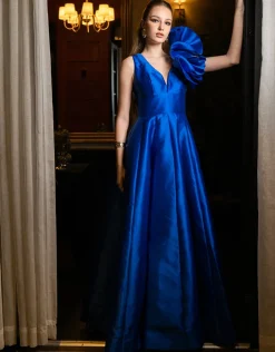 Gowns / Ballgowns | All Dresses<Bariano CECE RUFFLE SHOULDER GOWN B71D04L