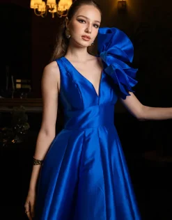 Gowns / Ballgowns | All Dresses<Bariano CECE RUFFLE SHOULDER GOWN B71D04L
