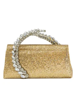 Clutches<Bariano SPARKLE CRYSTAL HANDBAG B74BG13 CHAMPAGNE