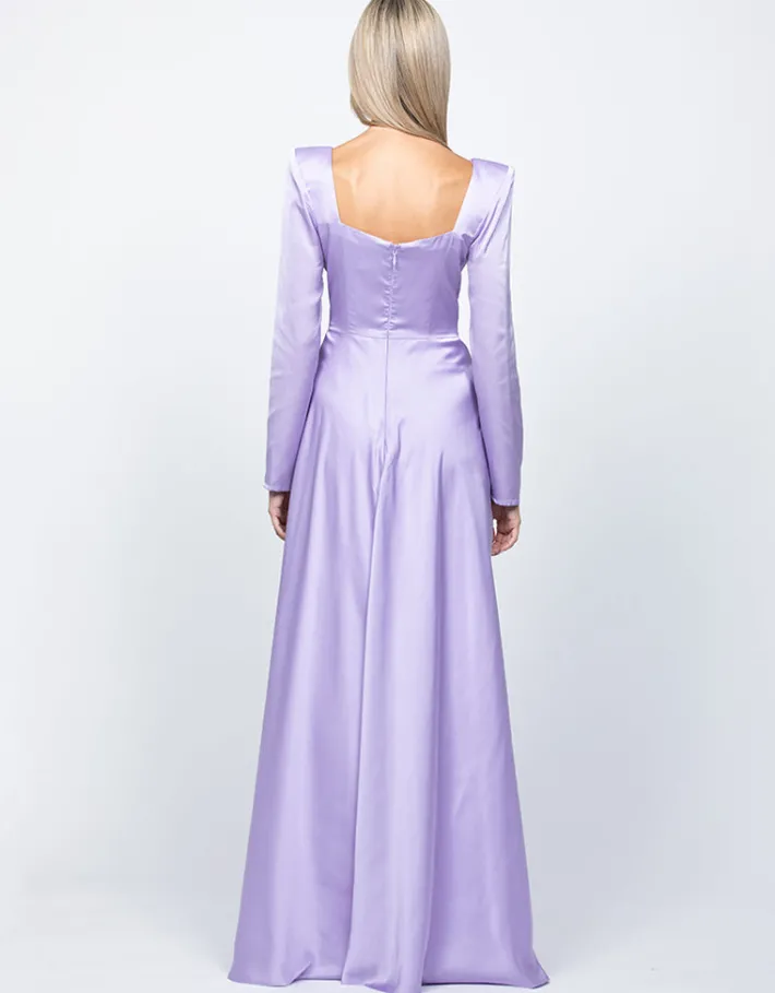 Gowns / Ballgowns | All Dresses<Bariano CHARMAINE SQUARED NECKLINE LONG SLEEVE A LINE GOWN B60D07L
