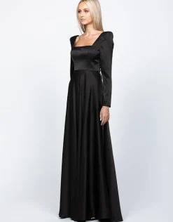 Gowns / Ballgowns | All Dresses<Bariano CHARMAINE SQUARED NECKLINE LONG SLEEVE A LINE GOWN B60D07L