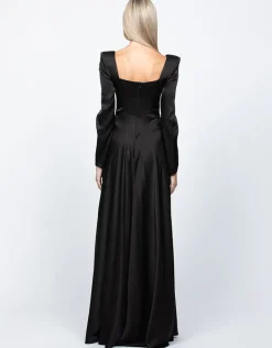 Gowns / Ballgowns | All Dresses<Bariano CHARMAINE SQUARED NECKLINE LONG SLEEVE A LINE GOWN B60D07L